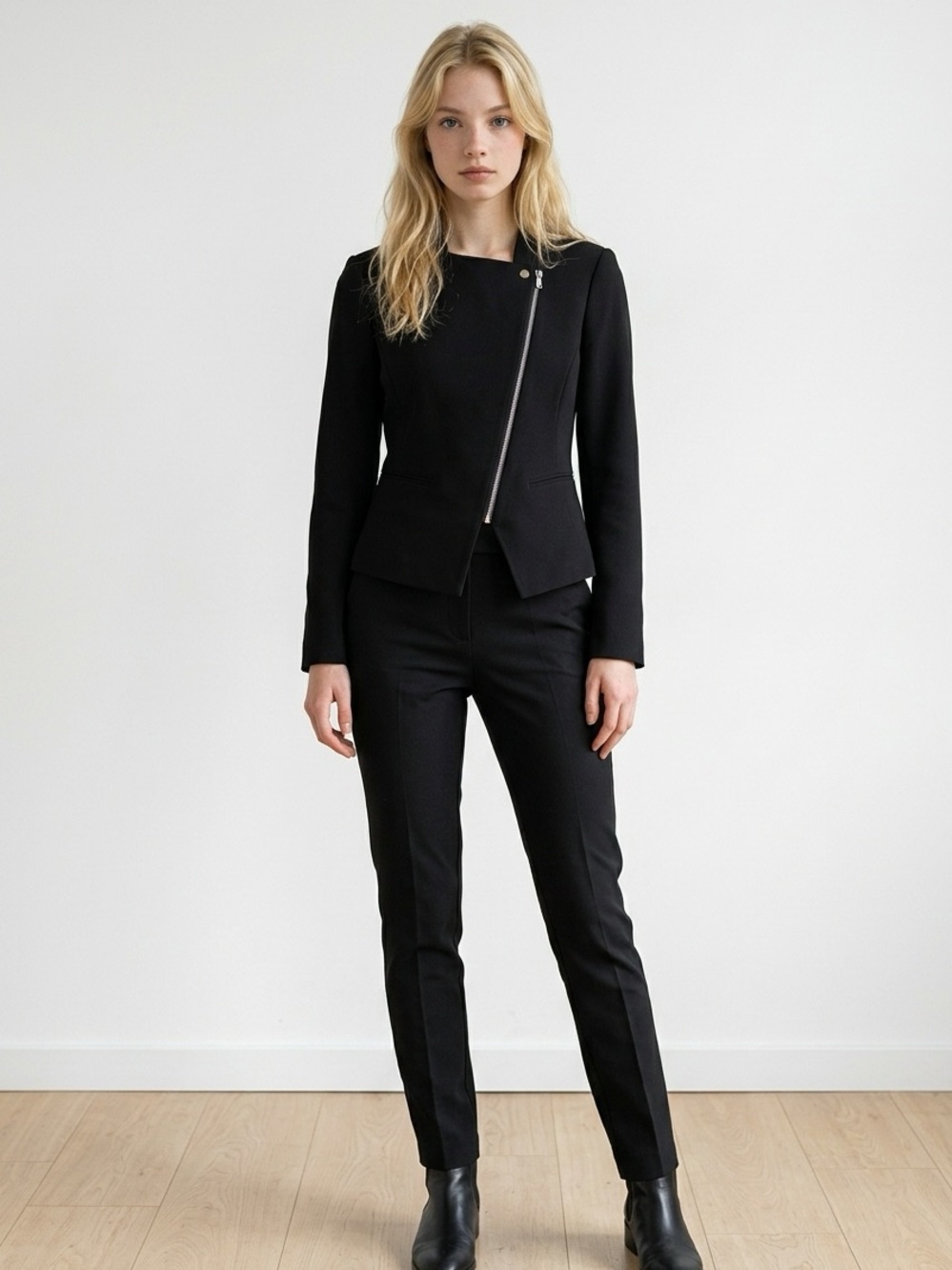 Karl Lagerfeld Black Shirt Jacket with pearls for Women size 6
